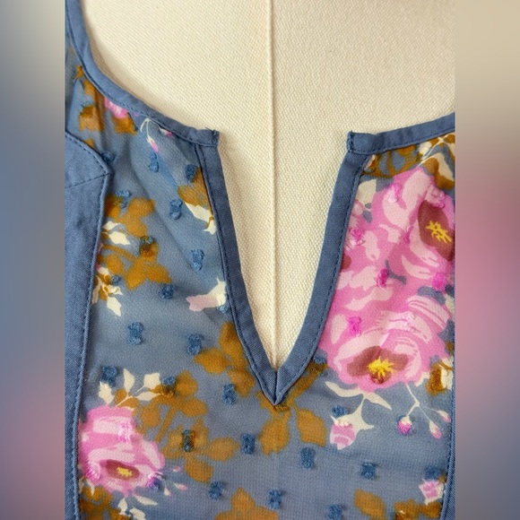 Matilda Jane Pink and Blue Sheer Floral Dress. The Nines. Size L. Great Cond - Picture 8 of 15